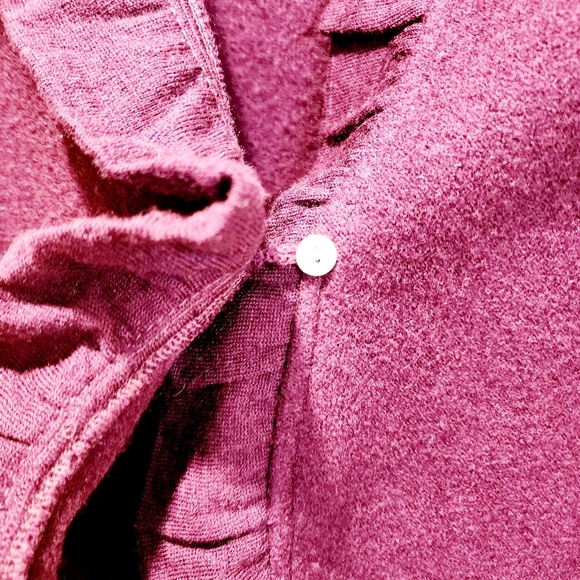 Colour Works Burgundy wool Cardigan size S - Picture 3 of 11